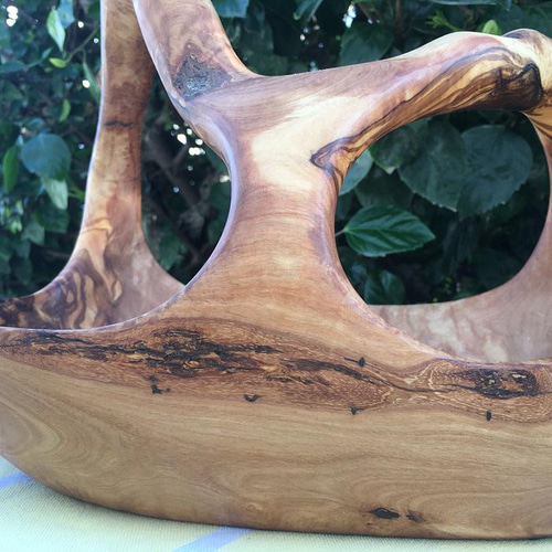 オリーブの木 バスケット芸術品 うねりとゆがみが交差する 超特大 約