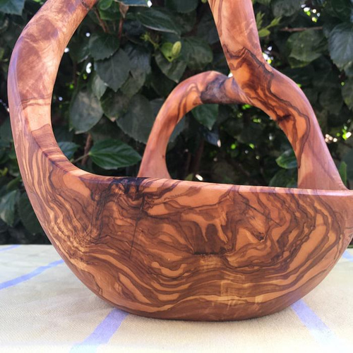 オリーブの木 バスケット芸術品 うねりとゆがみが交差する 超特大 約