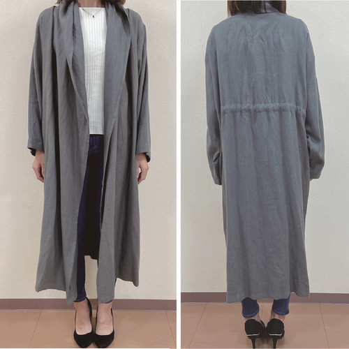 VINTAGE HIROKO KOSHINO コットンリネン 羽織りカーディガン VINTAGE HIROKO KOSHINO コットンリネン 羽織りカーディガン