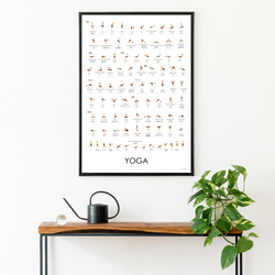 ポーズの型が分かる ヨガ ポスター yoga B2サイズ アシュタンヨガ 2枚目の画像