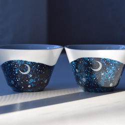 夜空と三日月の煎茶碗シルバー 6枚目の画像