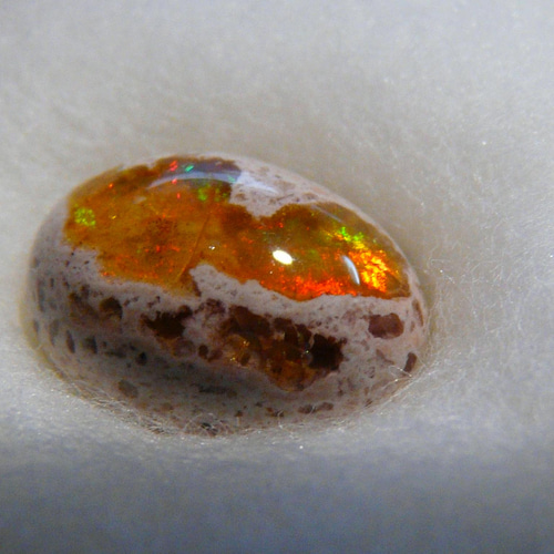 カンテラオパール／モカ色／穴あき／ブレスのトップにも使える♡ 8/11 22時販売】【メキシコ産】カンテラオパール 14.581ctルース