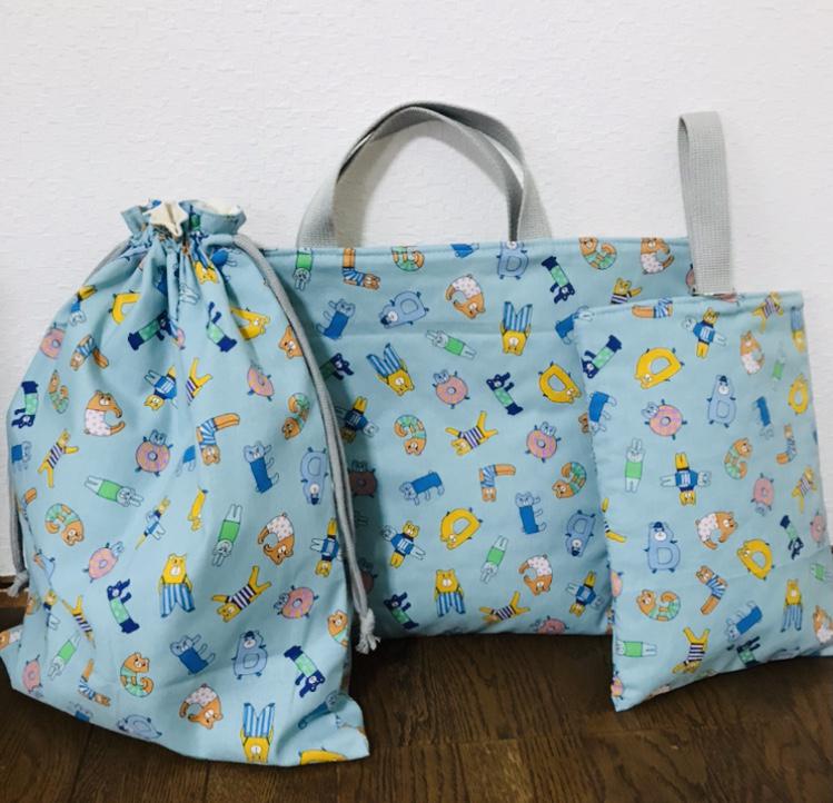 ★入園、入学★レッスンバッグ、お着替え袋、シューズ袋セット