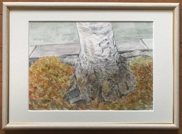 落ち葉（原画・額装） 絵画 Kei 通販 13132259｜Creema(クリーマ
