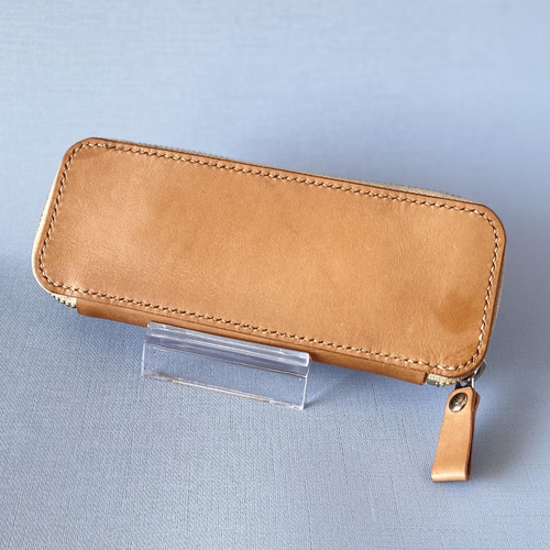 3本挿し】大人のシンプルペンケース 筆箱 ヌメ革 【イタリアンレザー