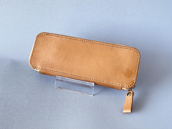 【3本挿し】大人のシンプルペンケース　筆箱　ヌメ革　【イタリアンレザー】 3本挿し 大人のシンプルペンケース　筆箱　ヌメ革　 イタリアンレザー