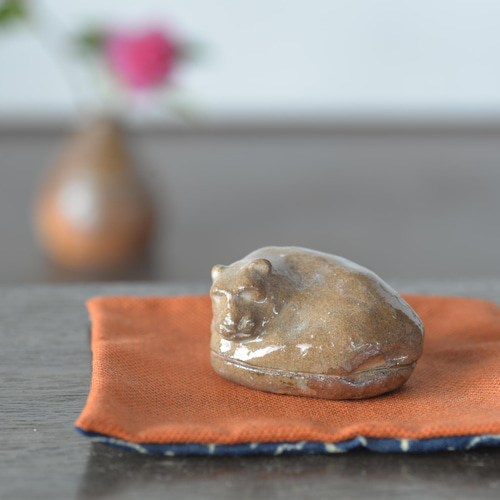 2771 萩焼　戌　香合　未使用 2771 萩焼 戌 香合 未使用 2771 萩焼 戌 香合 未使用 2025年