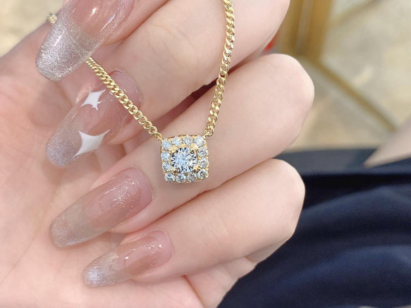 K18   天然ダイヤモンド　新品　ネックレス