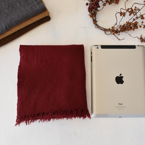 未使用品■着尺　伝統創作工芸　草木染　ワインレッド　 　未仕立て　反物　122 未使用品□着尺 伝統創作工芸 草木染 ワインレッド 未仕立て 反物 122 着尺