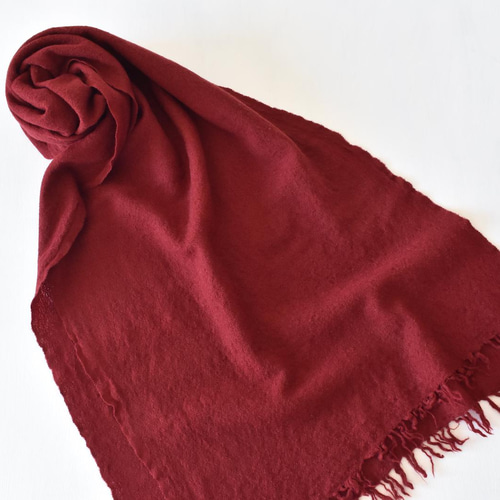 未使用品□着尺 伝統創作工芸 草木染 ワインレッド 未仕立て 反物 122