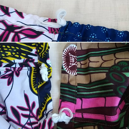 今話題のアイテムを アフリカ布脇が四角い長袖【自然のなかで】 カットソー africa カットソー(長袖+七分)
