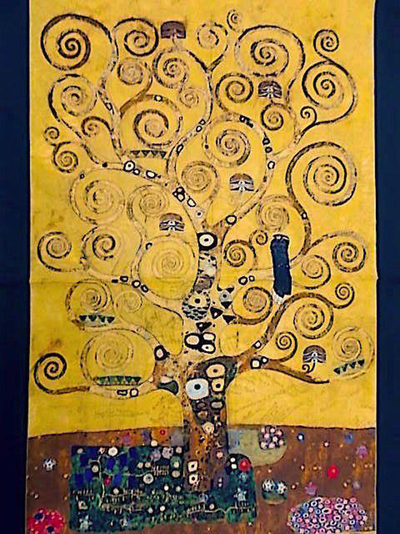 絵画シリーズ クリムト/生命の樹 USAコットン 生地 あらゆる生地