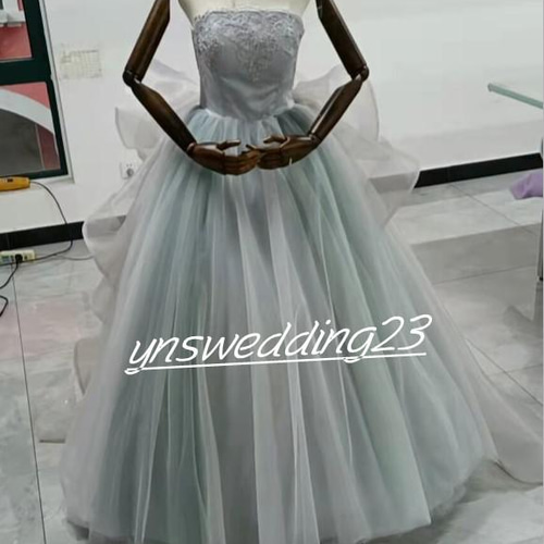 素敵なカラードレス ベアトップ オリジナル 花嫁/ 舞台ドレス ビスチェ  