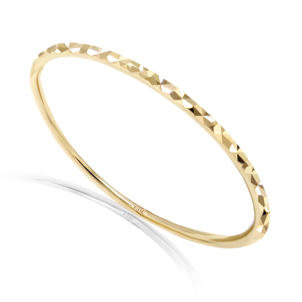 細くて華奢な キラキラ カットライン リング K10 ピンクゴールド 重ね付け用にもおすすめの指輪！ [受注制作]