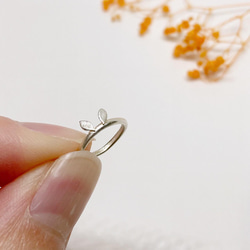うさみみ純銀イヤーカフ◇片耳用 シンプル イヤカフ ピュアシルバー ミニサイズ 小さめ 動物 アニマル 3枚目の画像
