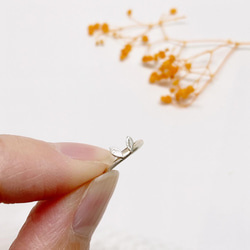 うさみみ純銀イヤーカフ◇片耳用 シンプル イヤカフ ピュアシルバー ミニサイズ 小さめ 動物 アニマル 4枚目の画像