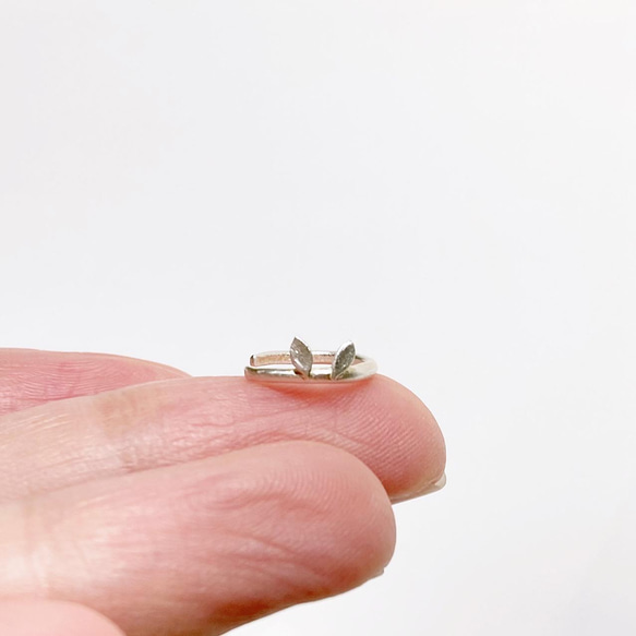 うさみみ純銀イヤーカフ◇片耳用 シンプル イヤカフ ピュアシルバー ミニサイズ 小さめ 動物 アニマル 11枚目の画像