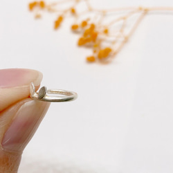 うさみみ純銀イヤーカフ◇片耳用 シンプル イヤカフ ピュアシルバー ミニサイズ 小さめ 動物 アニマル 5枚目の画像