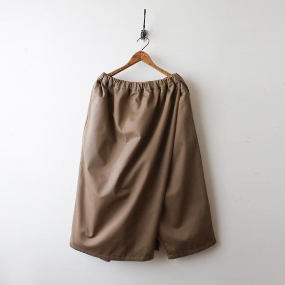 ⁂ラスト１。８２ cm『フラップ エプロン巻きスカート＆パンツ』コットン１００％  軽やかチノパンG30 9枚目の画像