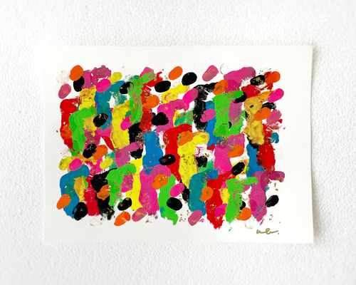 ♪絵画　カラフル　アート　ハンドメイド　オリジナル　ペン画　抽象画 869d40d216f93cb15c2efb39736b4a