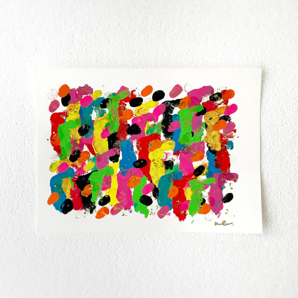 ♪絵画　カラフル　アート　虹　ハンドメイド　オリジナル　ペン画　抽象画 ♪絵画 カラフル アート 虹 ハンドメイド オリジナル ペン画 抽象画