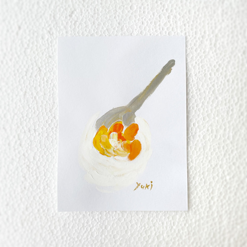 みかんのゼリー」 オレンジ アクリル画 絵画 アート 絵画 ao 通販