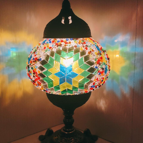 トルコランプ☆スタンドライト モザイクランプ トルコ モザイク ランプ 【スタンドNEW】(Mサイズ) SLTN-027