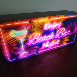 ハワイ ビーチ カクテル バー パブ ラウンジ スナック 酒 南国 サイン 看板 置物 雑貨 LED2wayライトBOX 4枚目の画像