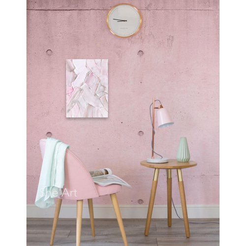 た*ぐ様 【原画】現代アート/キャンバス/絵画/インテリア/アート/モダン 原画M・グレイッシュピンク×texture / キャンバスアート インテリア