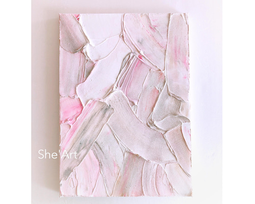 Cream Roses 絵画原画 アクリル画テクスチャーアート Cream Roses 絵画