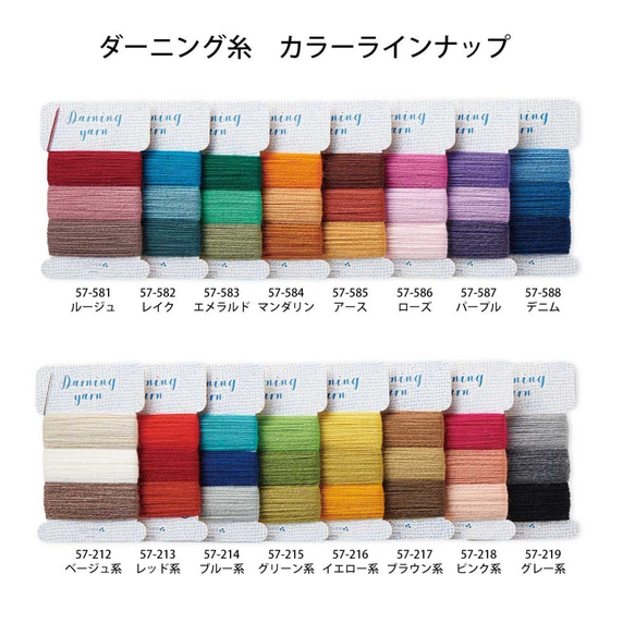 新色入荷！『刺繍ダーニング糸　　№217』～ブラウン系　糸巻き付き～ 1枚目の画像