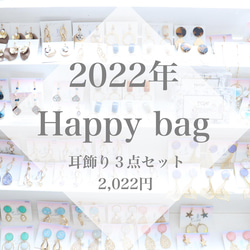 2022年Happy Bag✯耳飾り３点set 1枚目の画像