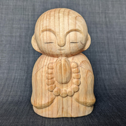 お地藏さま 仏像 地蔵菩薩 榧製 八角台座 4寸 高さ19.6cm（お地蔵様 お地蔵さま