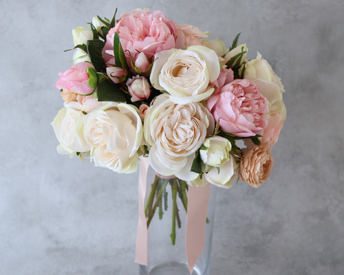 心躍るころんとローズブーケ ウエディングブーケ 結婚式 アーティ