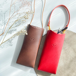 お得な福袋2026♪〕ぷっくり開く本革ペアメガネケース《名入れ対応