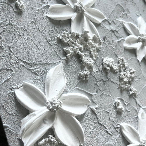 信頼への信頼 モダン テクスチャーアート 花 現代アート 絵画 アート 抽象画 絵画