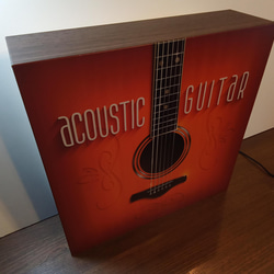 カントリー ウエスタン ミュージック アコースティックギター フォークギター 看板 置物 雑貨 LED2way電光看板 6枚目の画像