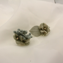 emerald green small flowers dyed to 'Japanese Ai ' 5枚目の画像