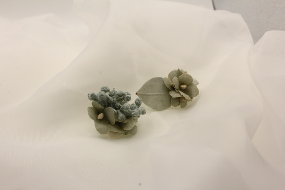 emerald green small flowers dyed to 'Japanese Ai ' 5枚目の画像