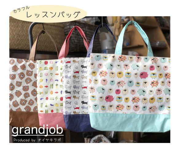 レッスンバッグ/カラフル/小学生用/中学生用/セカンドバッグ/汚れ