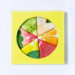 【Creema限定 春の福袋】選べるフルーツ盛り盛りハンカチセットBOX（6種類） 4枚目の画像