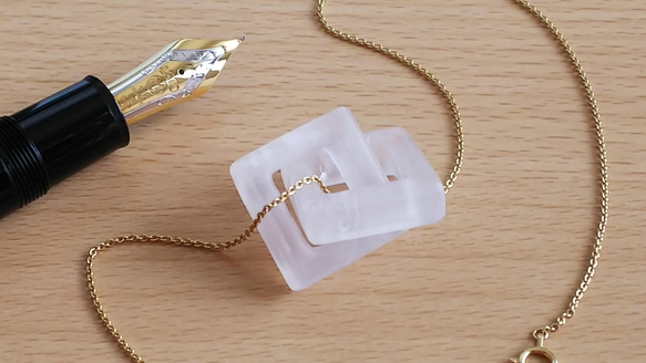 ☆ちょっと不思議な天然石のアクセサリー（ローズクォーツのペンダントトップ）　Dear Friend® 5枚目の画像