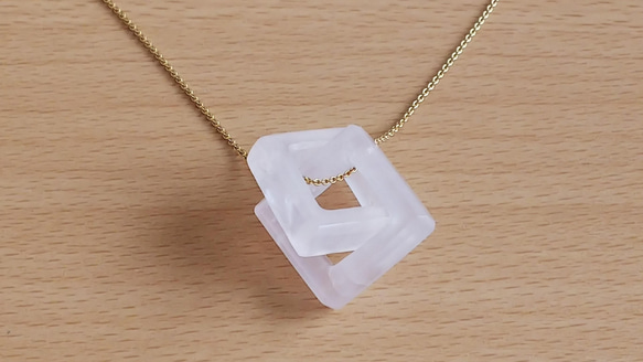 ☆ちょっと不思議な天然石のアクセサリー（ローズクォーツのペンダントトップ）　Dear Friend® 3枚目の画像