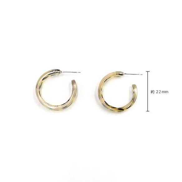 レオパード ピアスパーツ 約22mm【 Leopard hoop 】２個 5枚目の画像