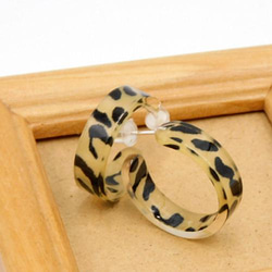 レオパード ピアスパーツ 約22mm【 Leopard hoop 】２個 2枚目の画像