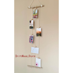 流木インテリア 自由に写真を飾れるフォトディスプレイ 流木を使ったウォールアート フォトフレーム ウォールデコ N4 3枚目の画像