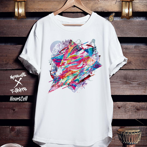 グラフィックアートTシャツ「HeartCell」 Tシャツ ｢MessagE