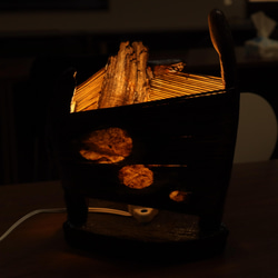 流木のランプシェード（手すき和紙使用） 4枚目の画像