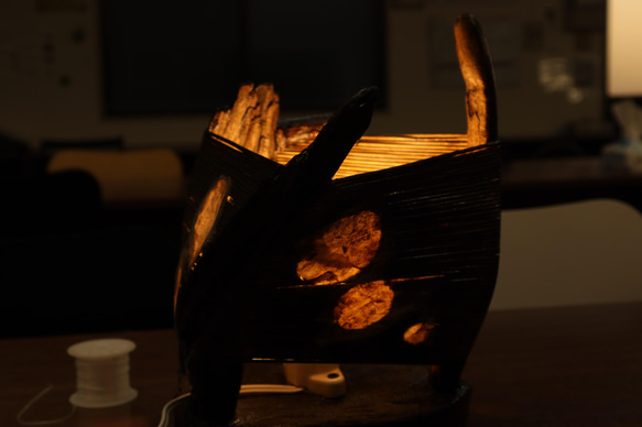 流木のランプシェード（手すき和紙使用） 1枚目の画像