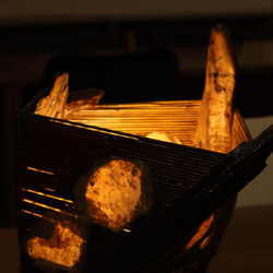 流木のランプシェード（手すき和紙使用） 6枚目の画像